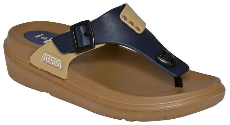 

Adda Beige Navy Blue Color Flipflops For Women