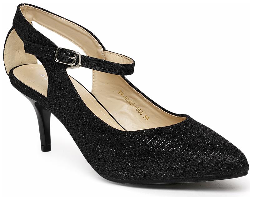 

Addons Women Black Heeled Sandals