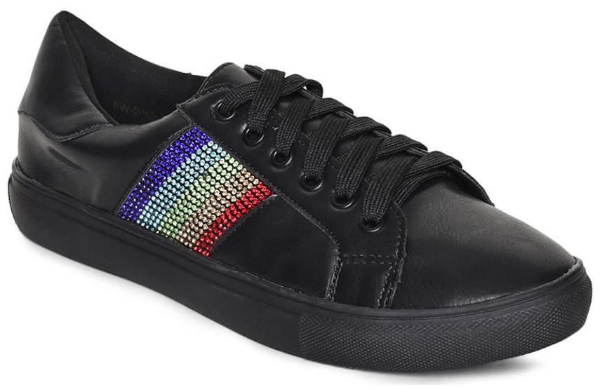 

Addons Women Black Slip-On Shoes