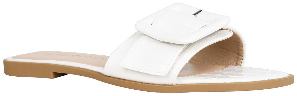 

Addons Women White Open Toe Flats