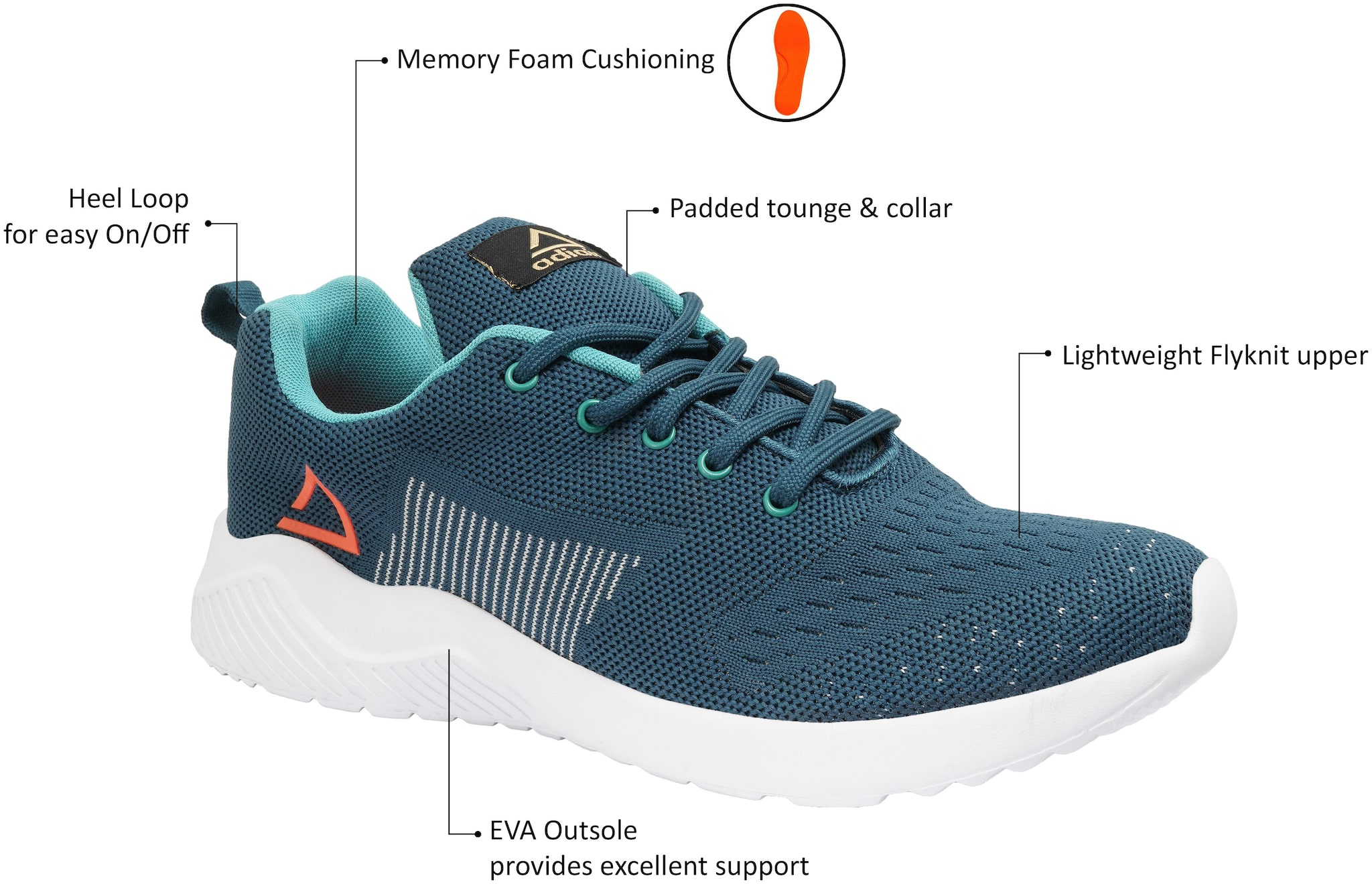 

Adiair Men Bounce Running Shoes ( Blue )