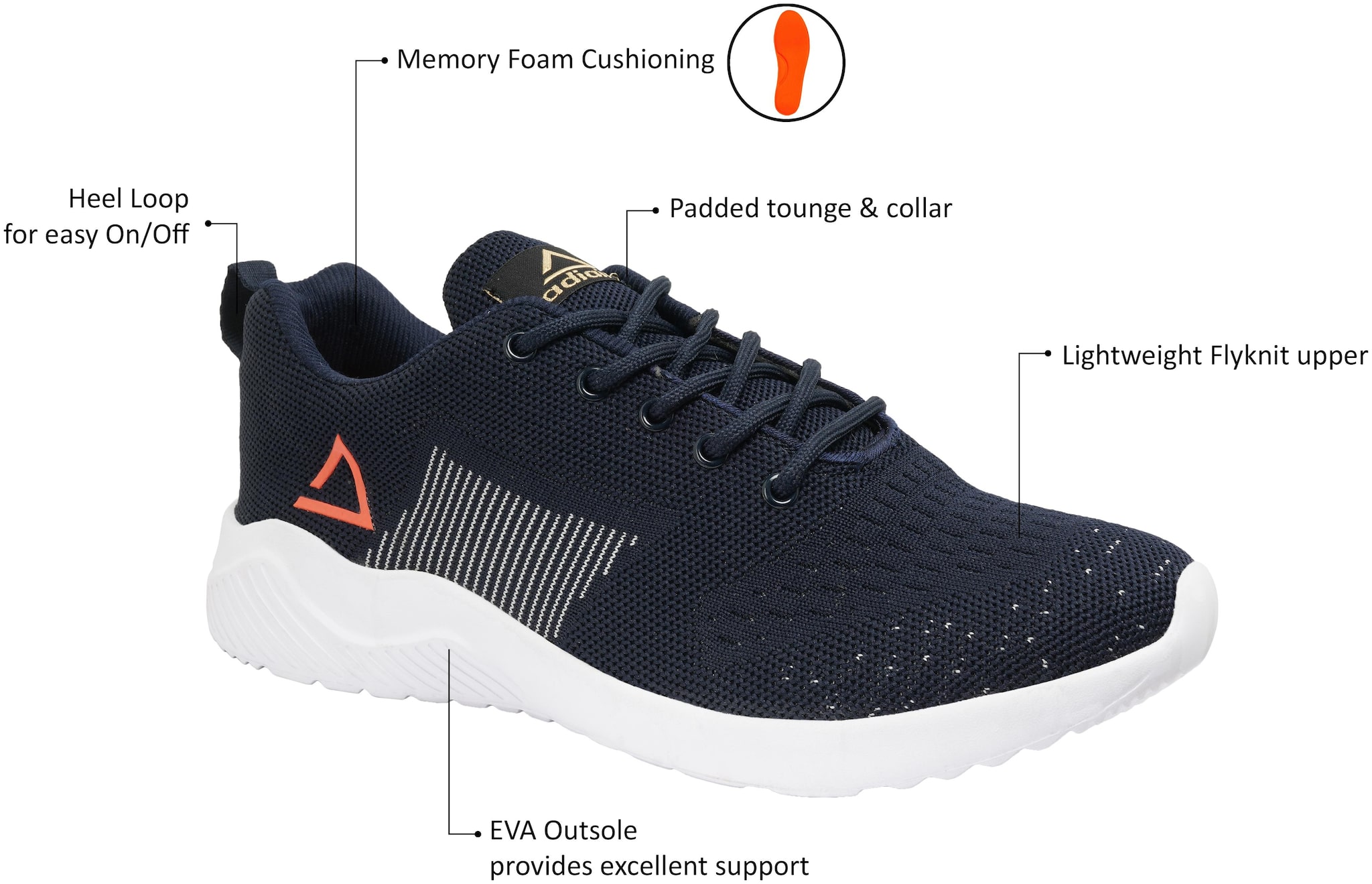 

Adiair Men Bounce Running Shoes ( Navy Blue )