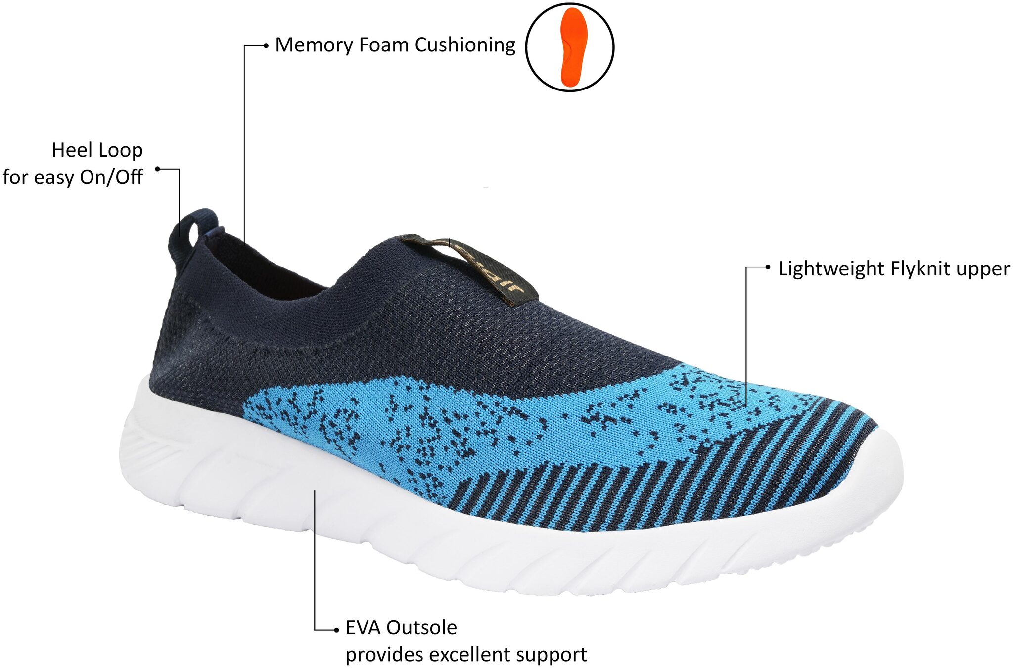 

Adiair Men Celtos Running Shoes ( Blue )