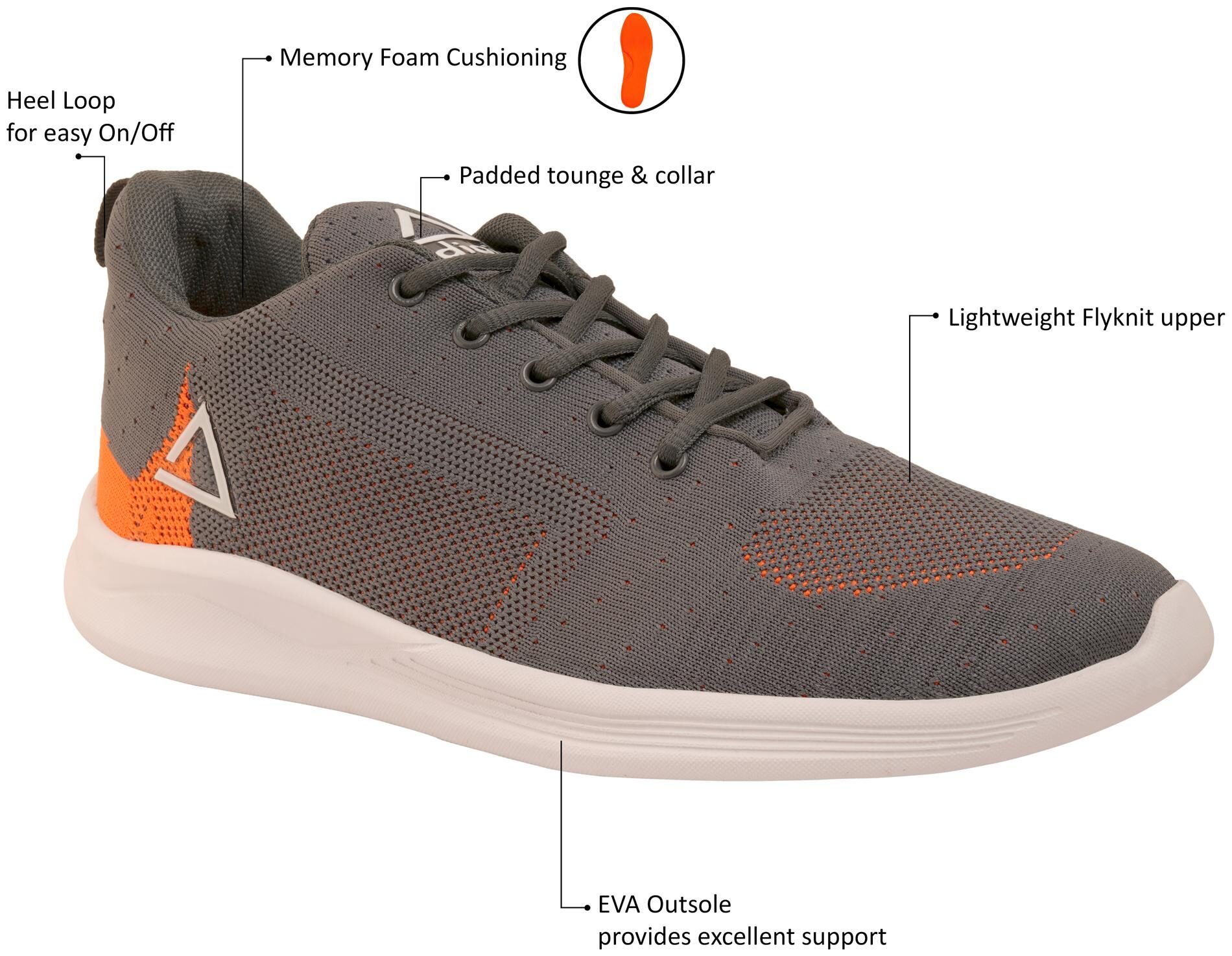 

Adiair Men Adept Running Shoes ( Grey )