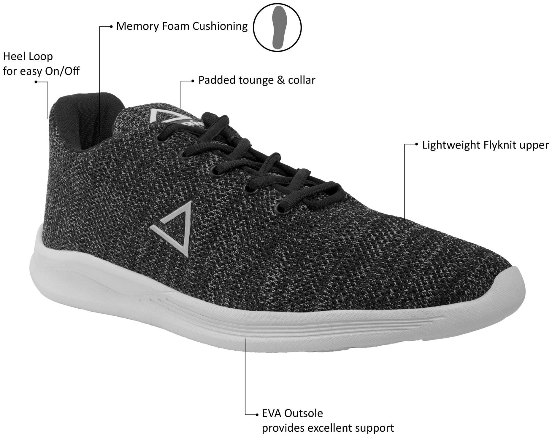 

Adiair Men Force Running Shoes ( Black )
