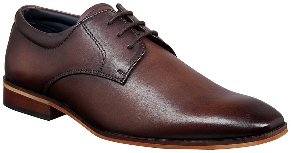 

Aditi Wasan Genuine Leather Brown Derby Shoes