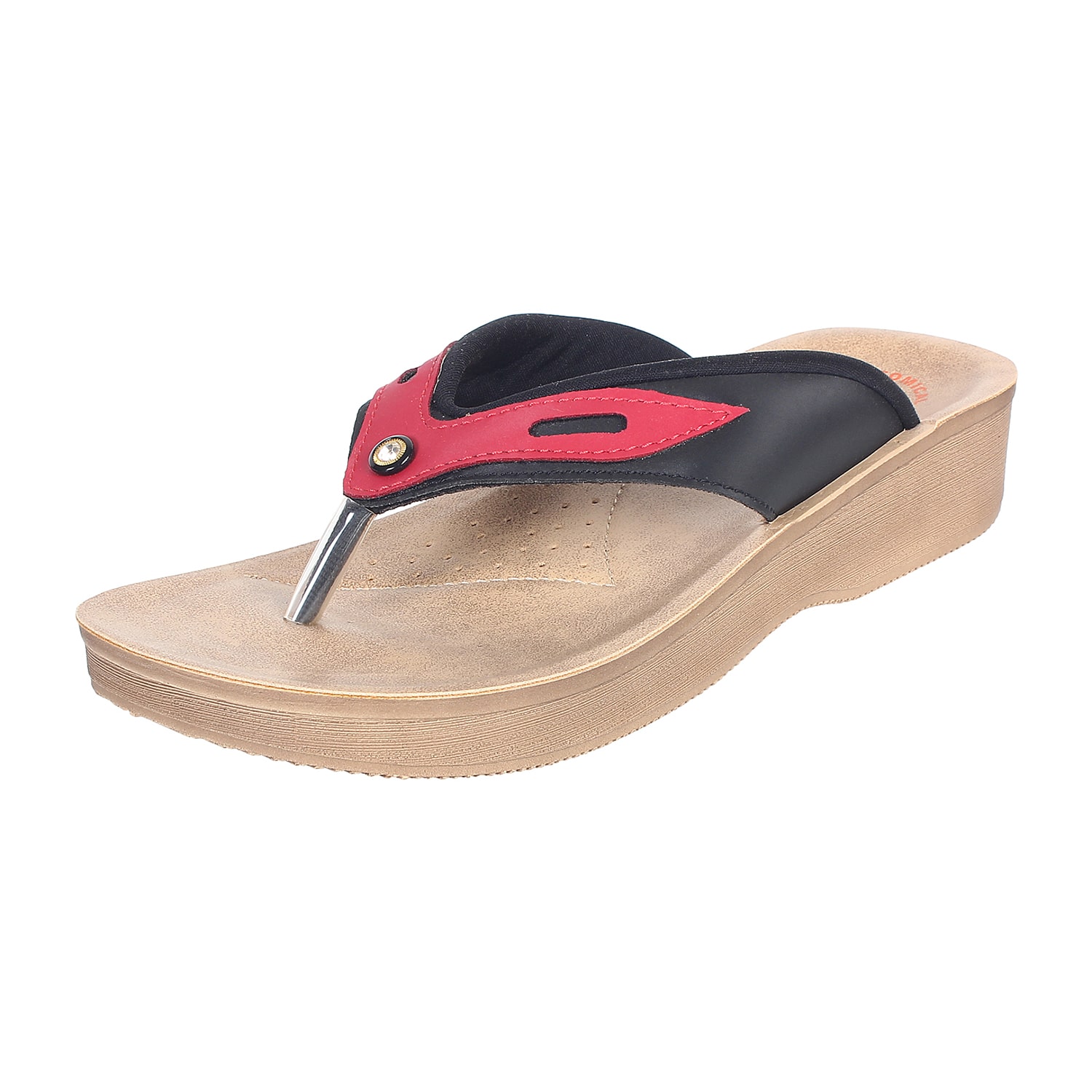 

Aerowalk 08V5 Blk Red Women High Grade Pu Sandal