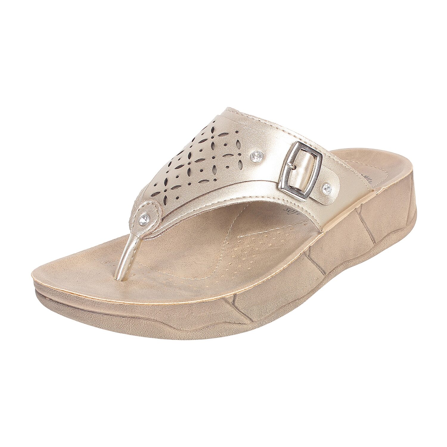 

Aerowalk Ffc1 Gold Gold Women High Grade Pu Sandal