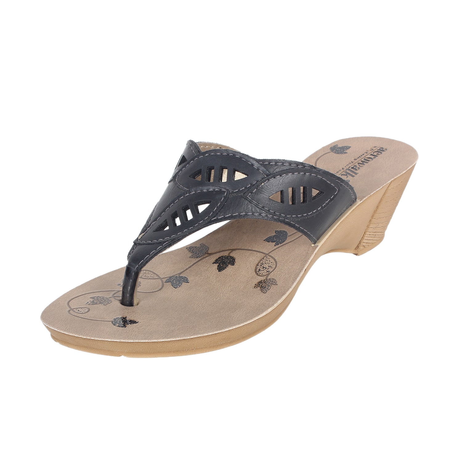 

Aerowalk Hj46 Black Women High Grade Pu Sandal