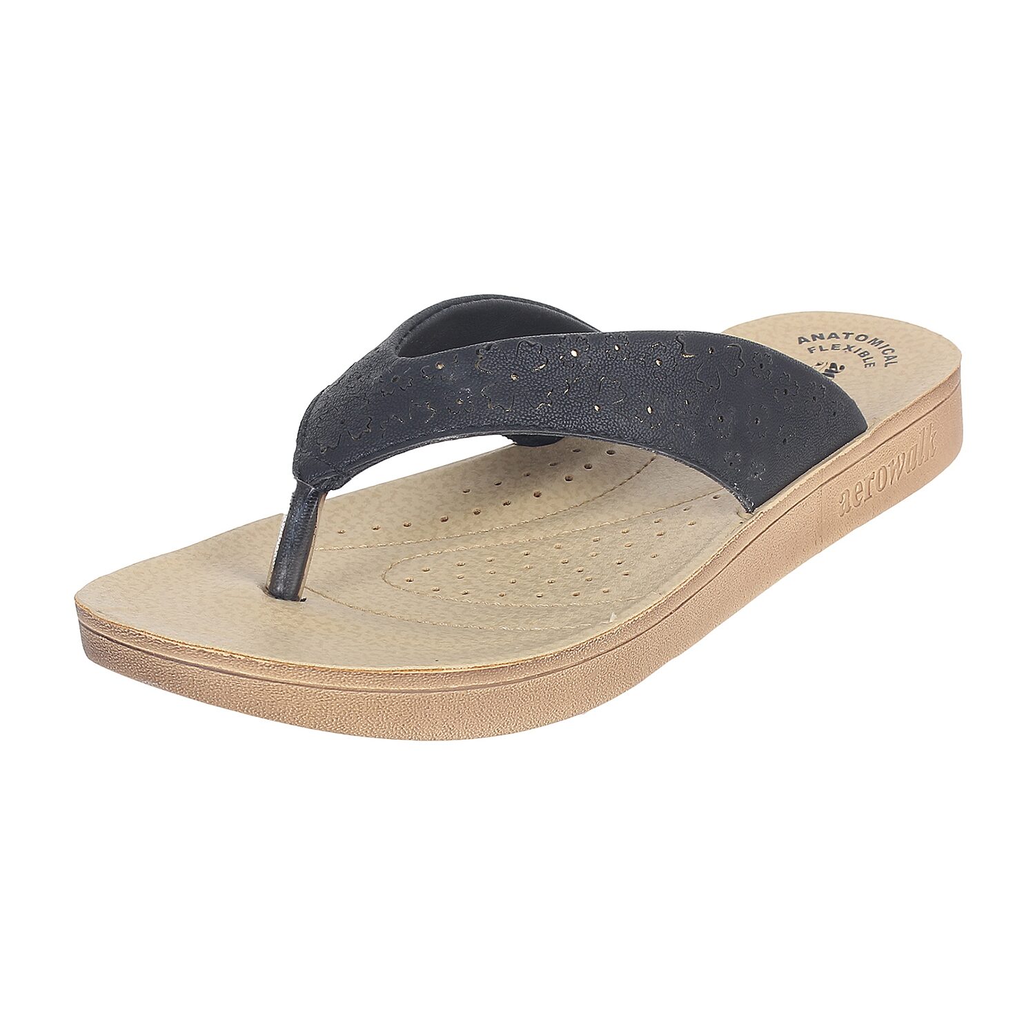 

Aerowalk Mz24 Black Women High Grade Pu Sandal