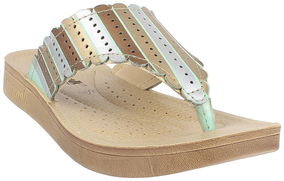 

Aerowalk Mzd9 Green Gold Women Slipper
