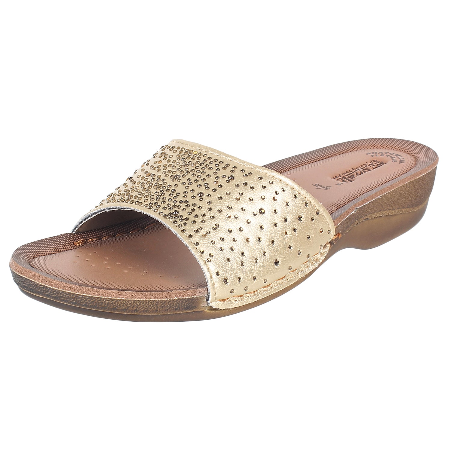

Aerowalk Women Gold Sandals