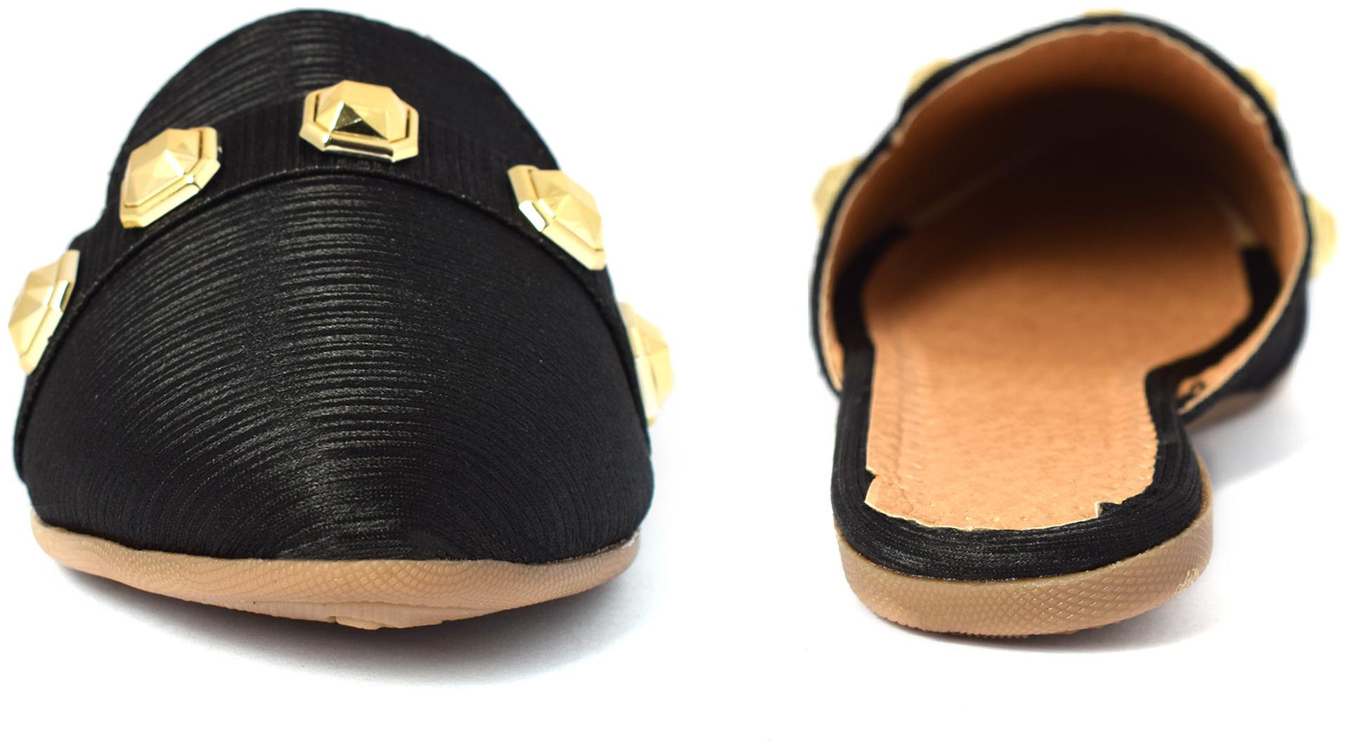

AISHWARY GLAMS Women Black Mules
