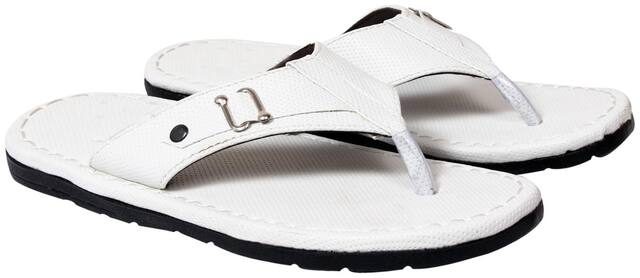 AISHWARY GLAMS Outdoor Slippers For Men ( White )