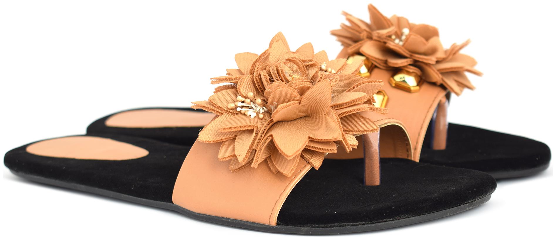 

AISHWARY GLAMS Women Black One Toe Flats