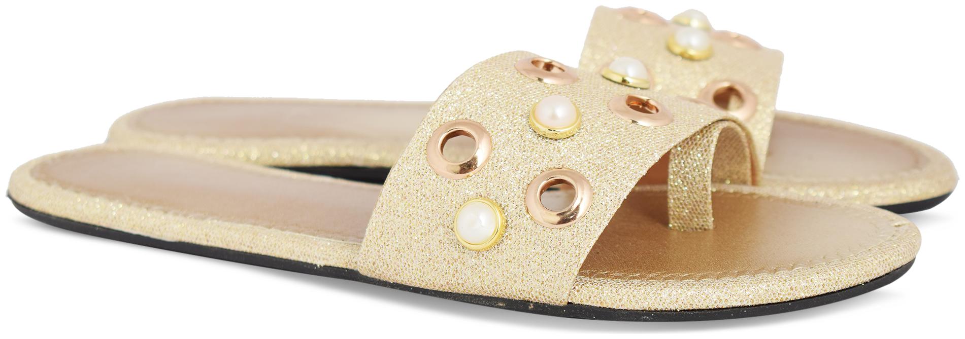 

AISHWARY GLAMS Women Silver Open Toe Flats