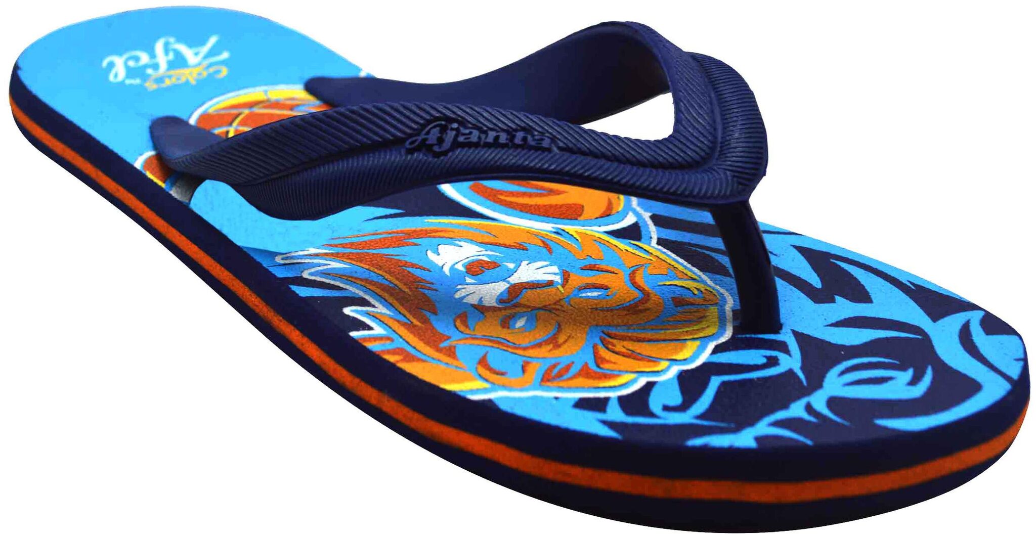 

Ajanta Colors Flip Flops - Blue