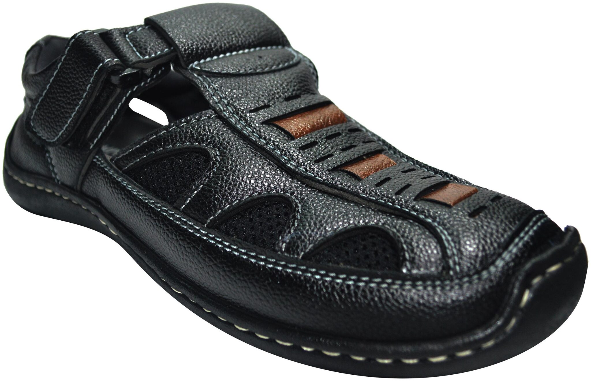 

Ajanta Men Black Sandals