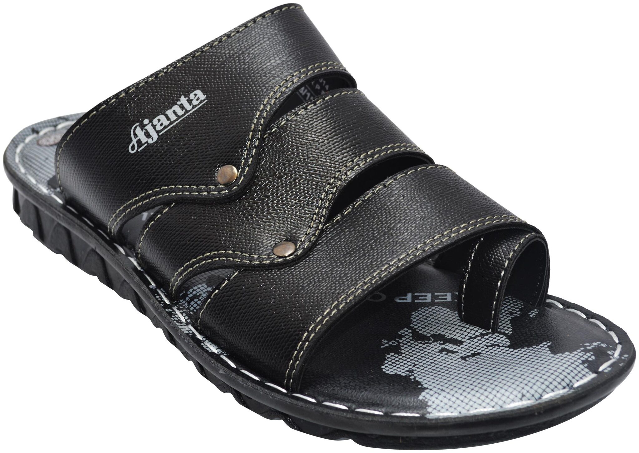 

Ajanta Men Black Sandals