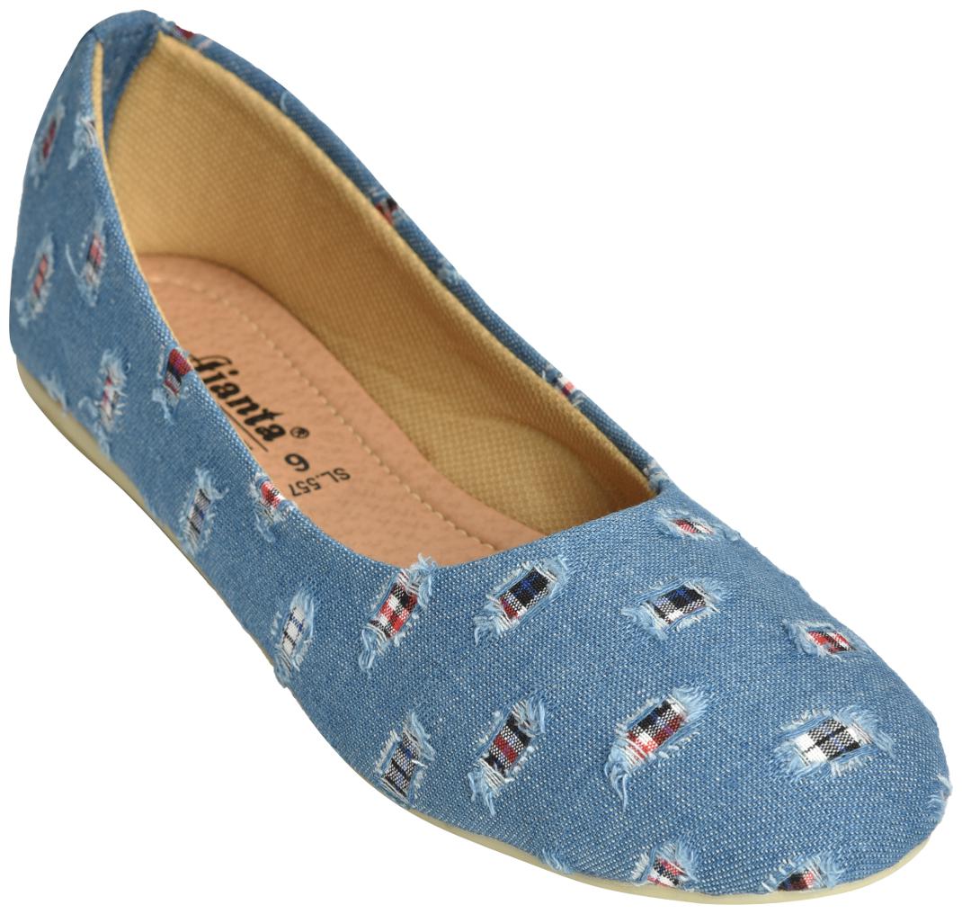 

Ajanta Women Blue Slip-On Shoes