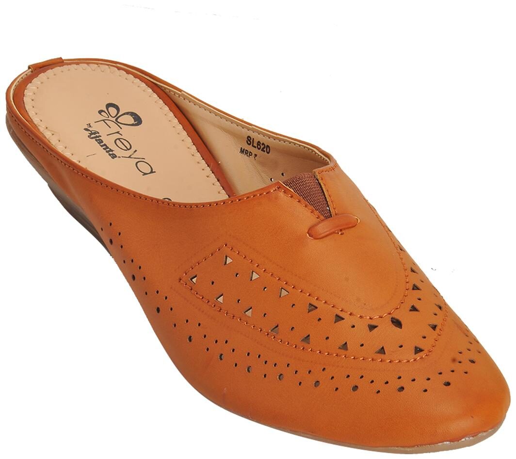 

Ajanta Women Tan Slip-On Shoes