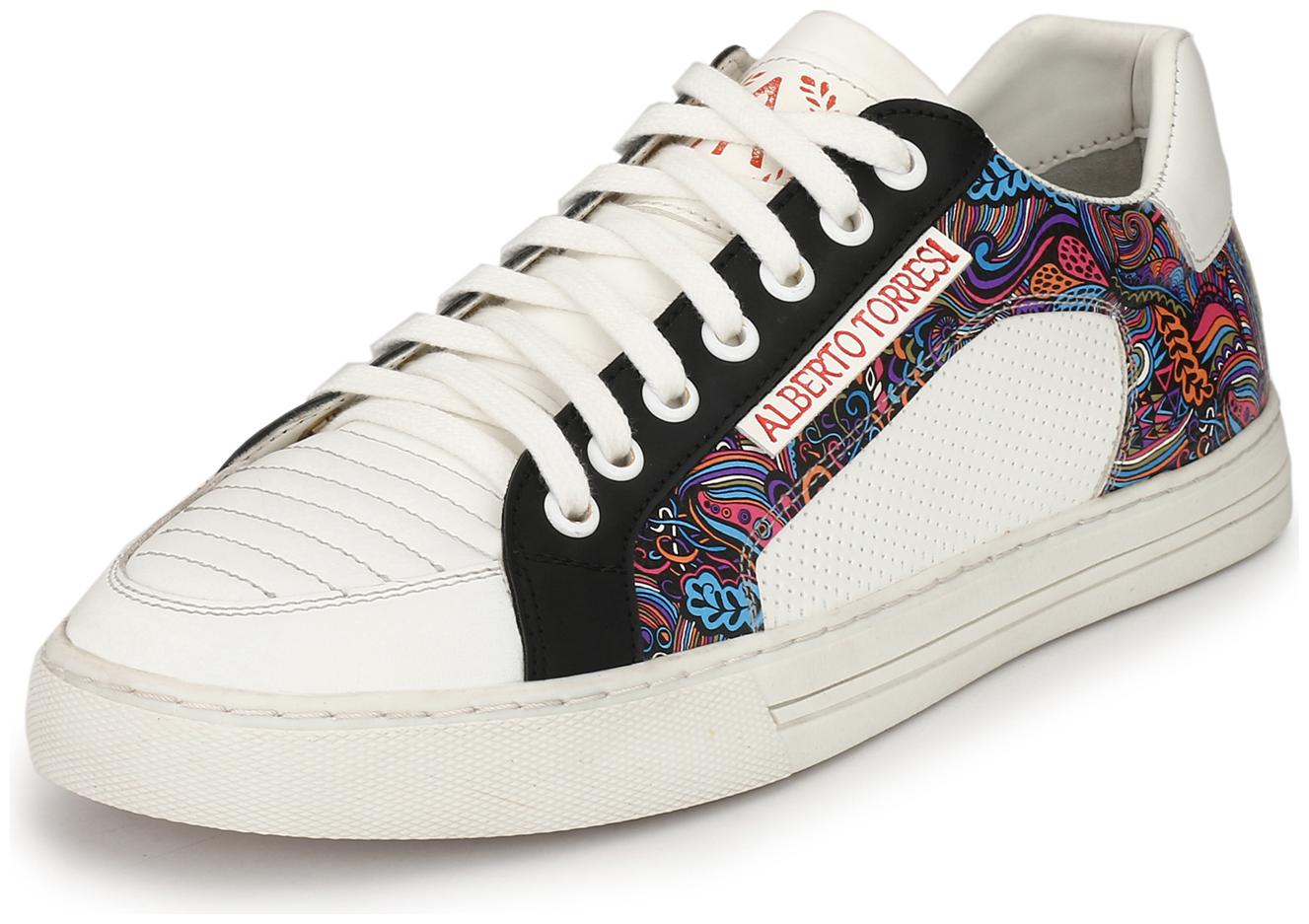 

Alberto Torresi 62729 WHITE BLACK BLUE BLACK Men White Black Sneakers