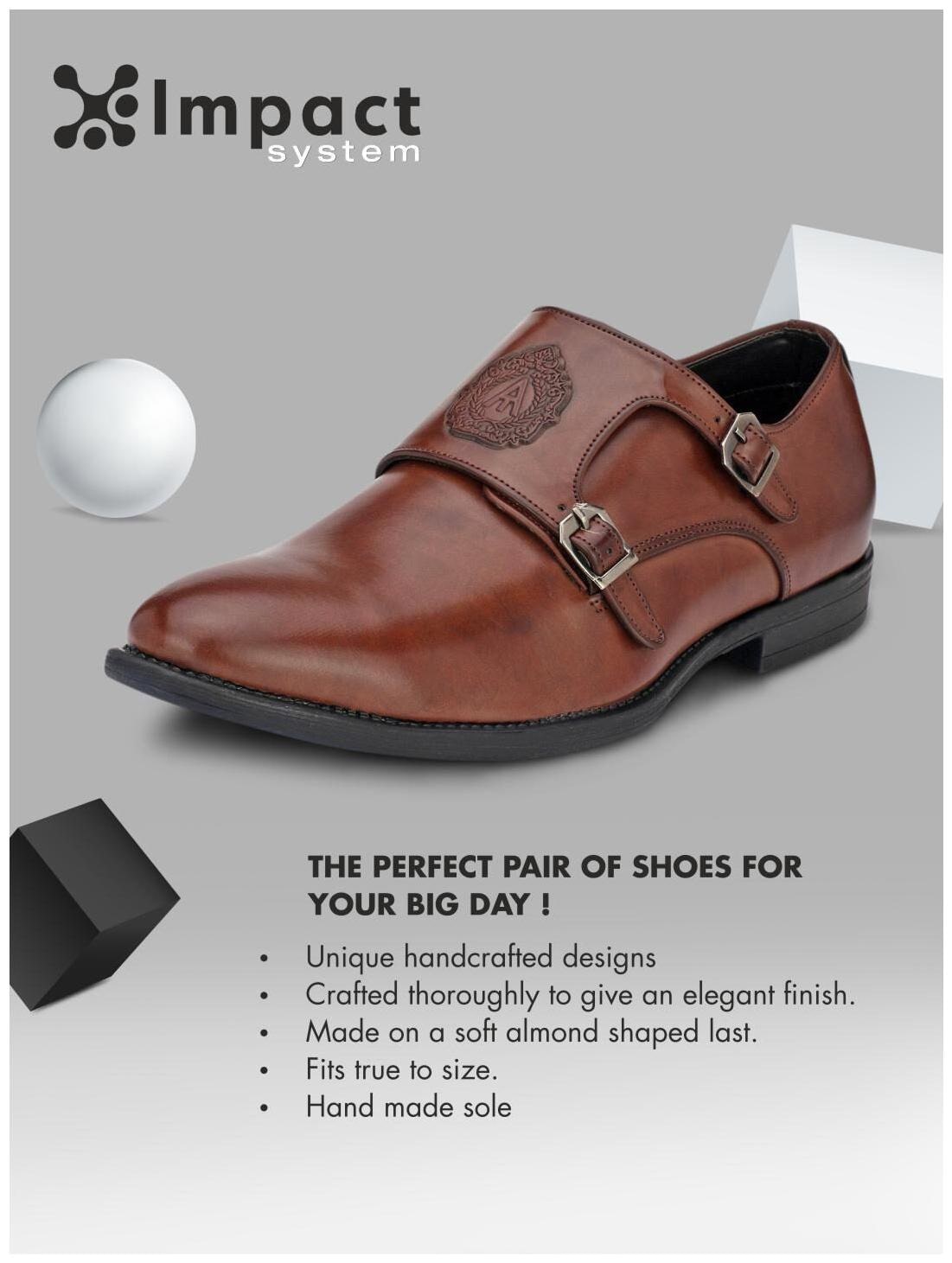 

Alberto Torresi Men Brown Monk Shoes Formal Shoes - 59347