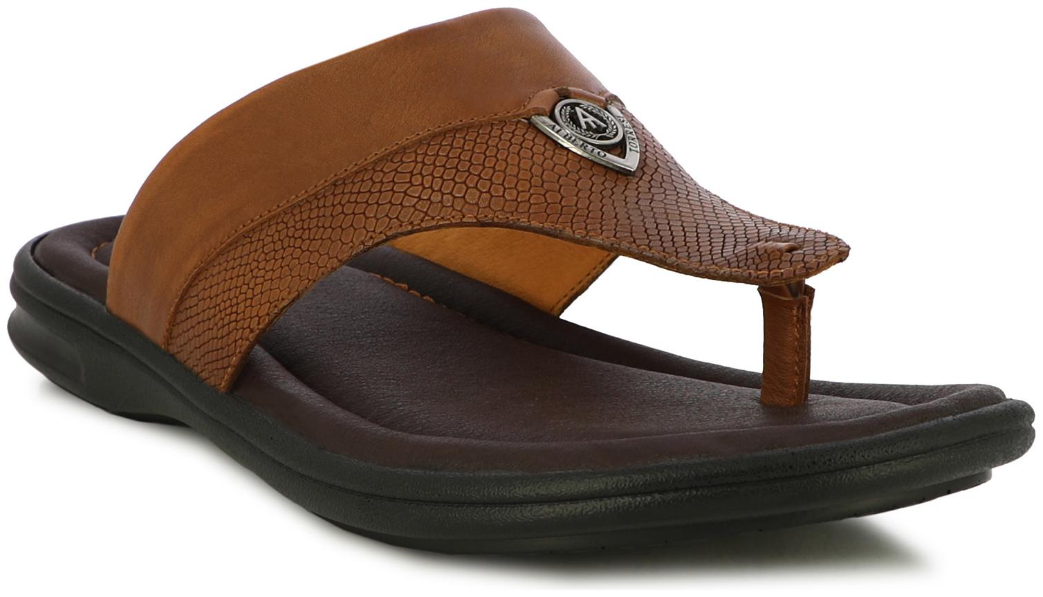 

Alberto Torresi Rodeo Tan Wide Strap Slippers