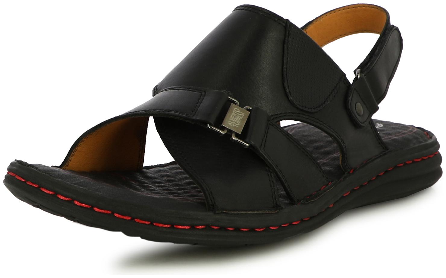 

Alberto Torresi Men Black Sandals