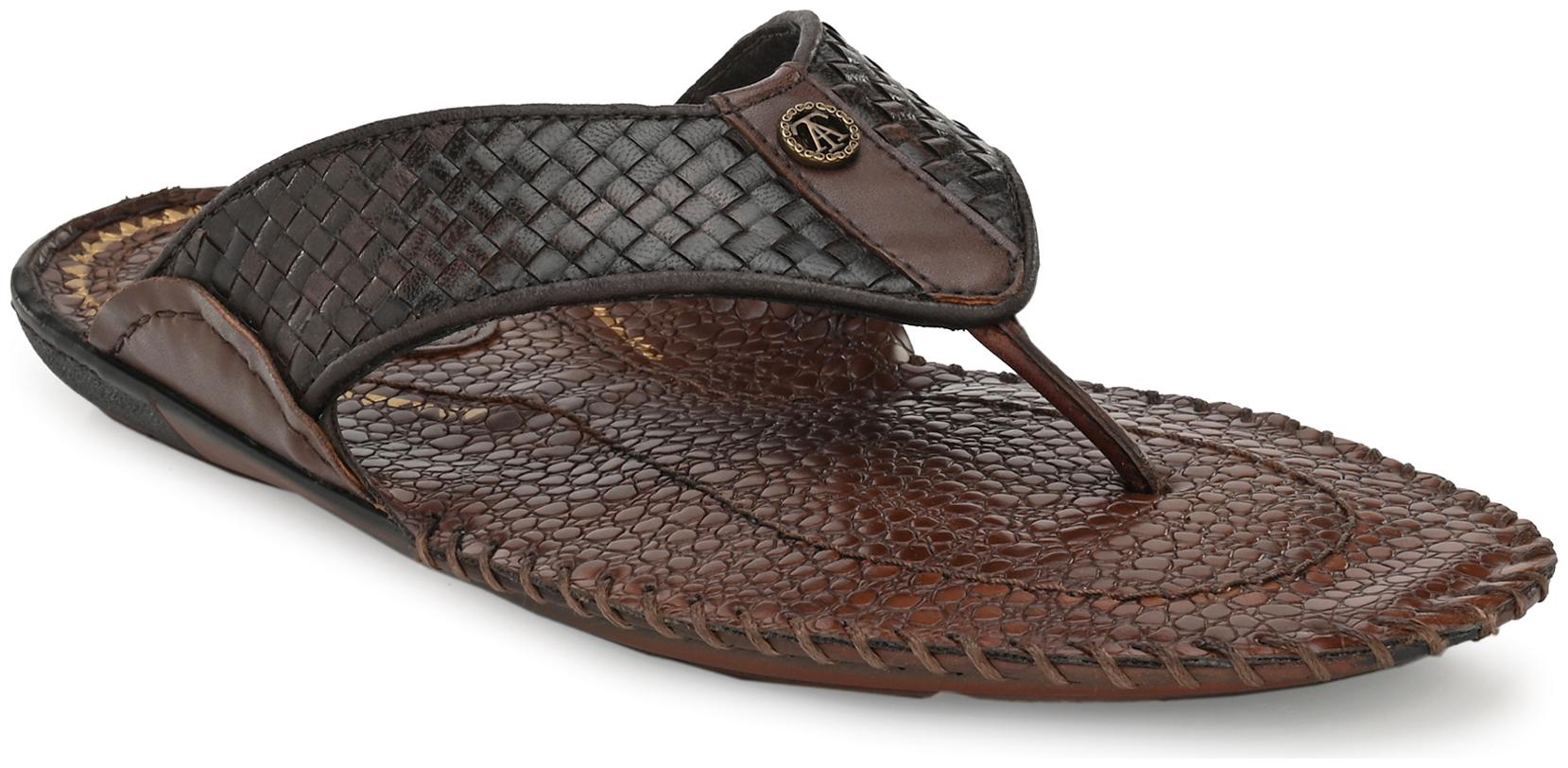 

Alberto Torresi Double Brown synthetic leather slippers for men