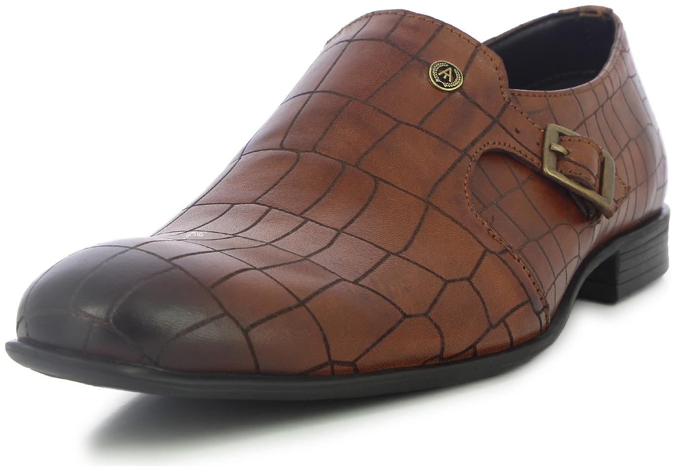 

Alberto Torresi Men Tan Monk Shoes - 64282 TAN - 64282
