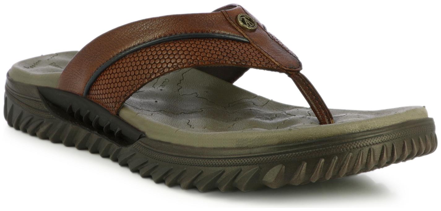 

Alberto Torresi Brown And Navy Trendy Leather Slippers For Men