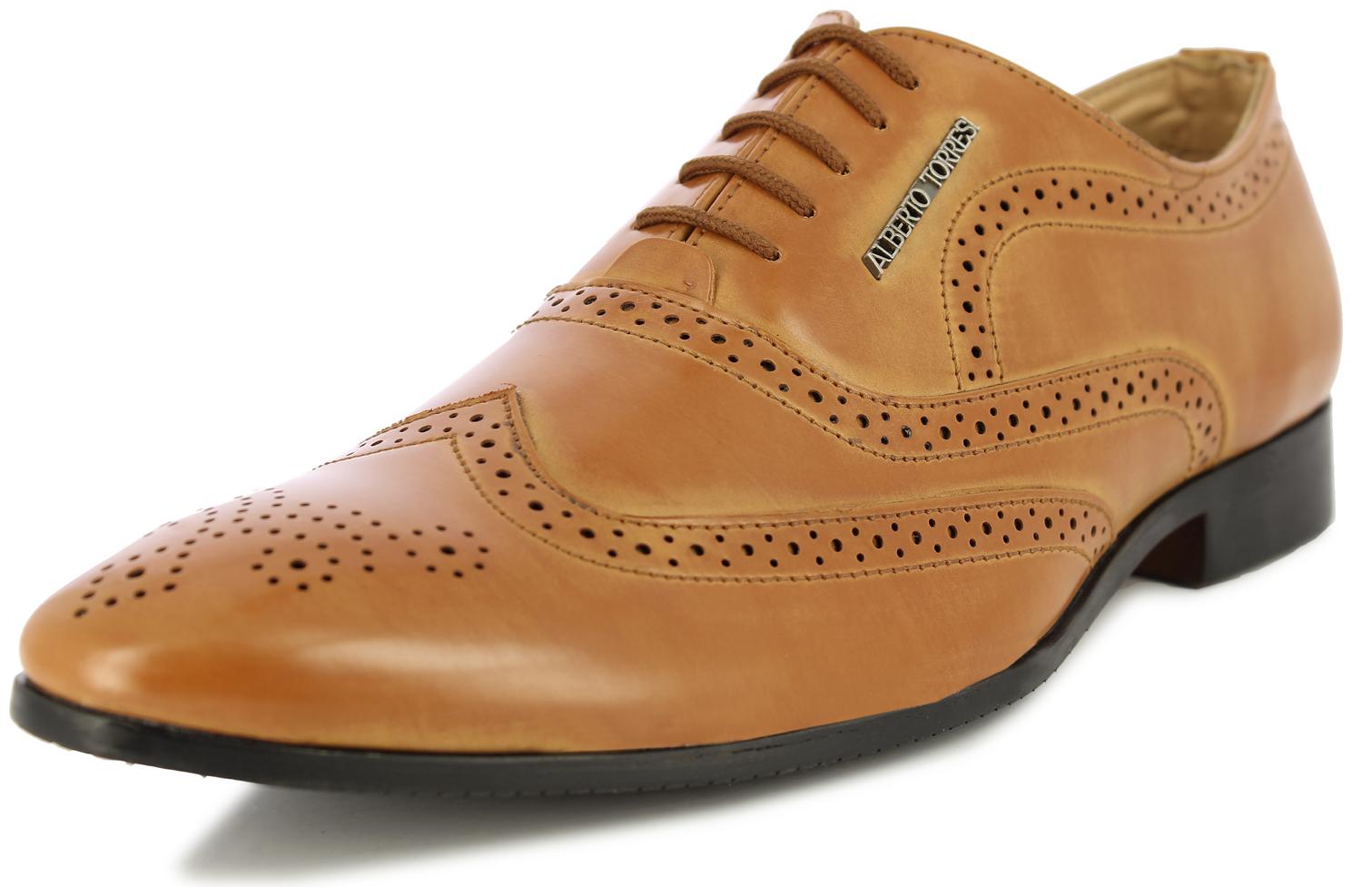 

Alberto Torresi Men s Memphis tan formal shoes