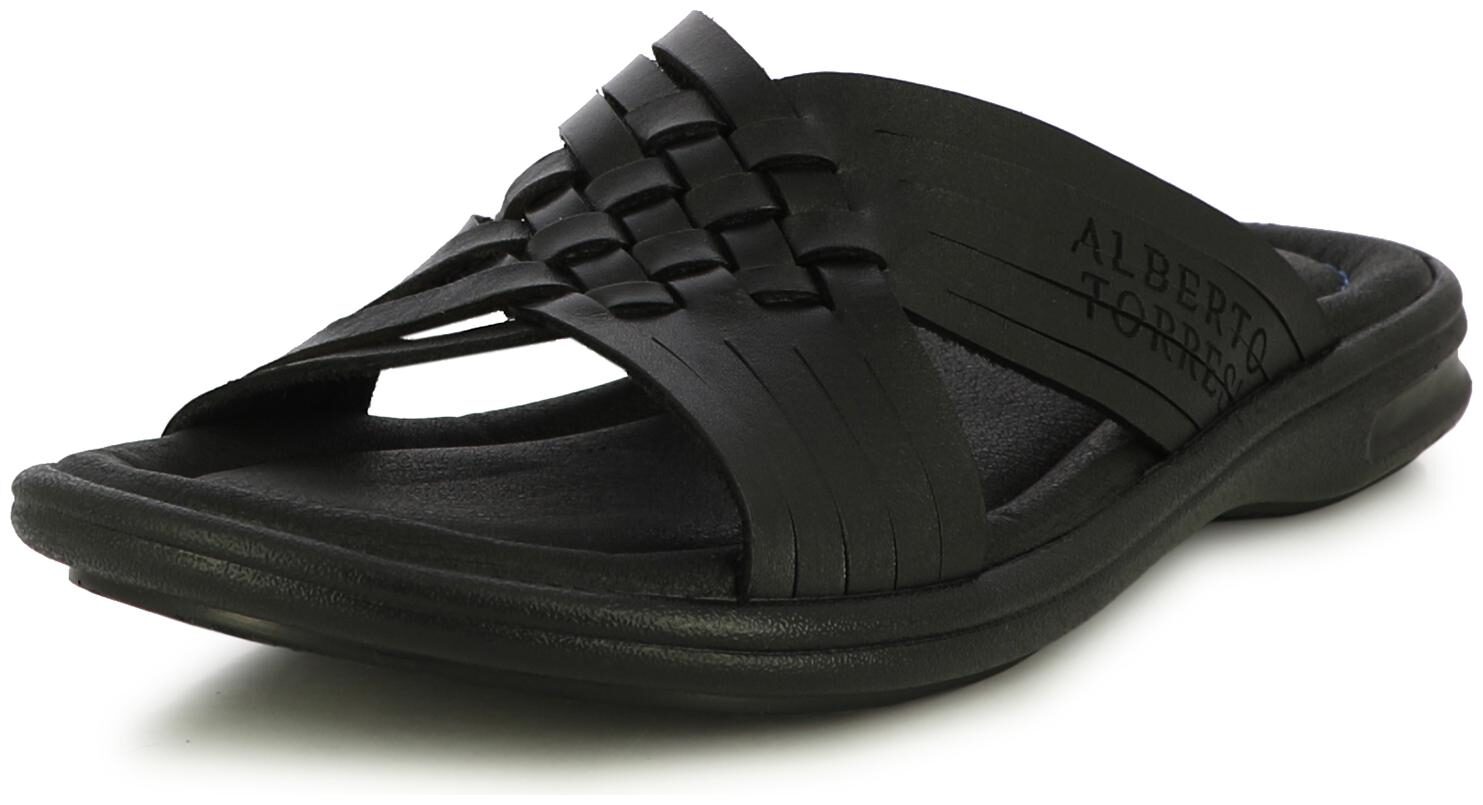 

Alberto Torresi Ramzy Black Cross Band Slippers