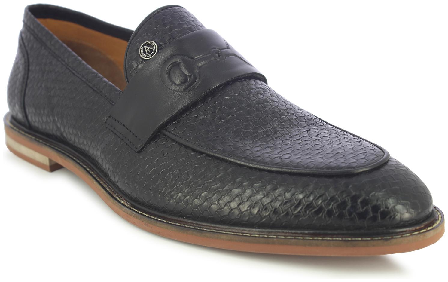 

Alberto Torresi Men Black Loafers - 66505 BLACK - 66505