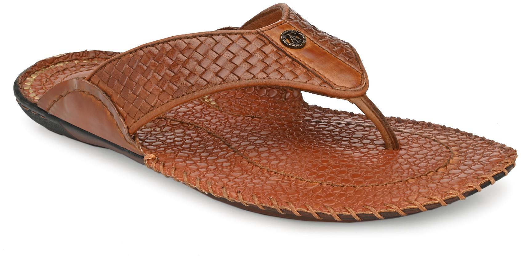 

Alberto Torresi Double Tan synthetic leather slippers for men