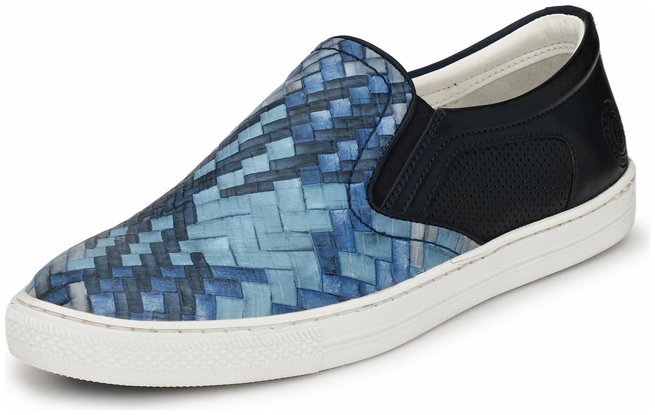 

Alberto Torresi Men Blue Slip-On Sneakers