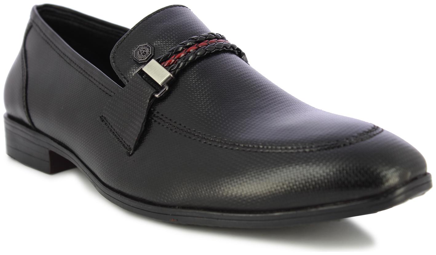 

Alberto Torresi Men Black Slip-On Formal Shoes - 64487 BLACK - 64487