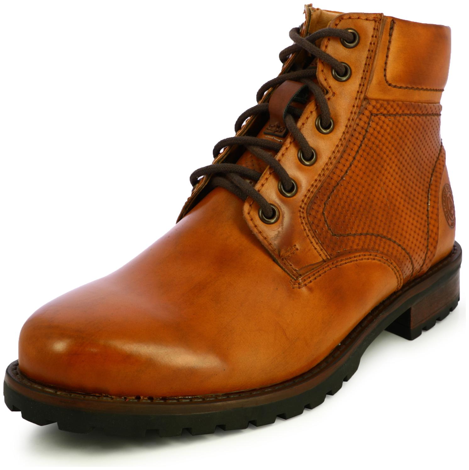 

Alberto Torresi Men Tan Ankle Boots - 66092 TAN BROWN - 66092