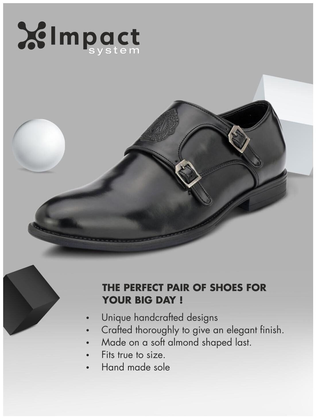 

Alberto Torresi Men Black Monk Shoes Formal Shoes - 59347
