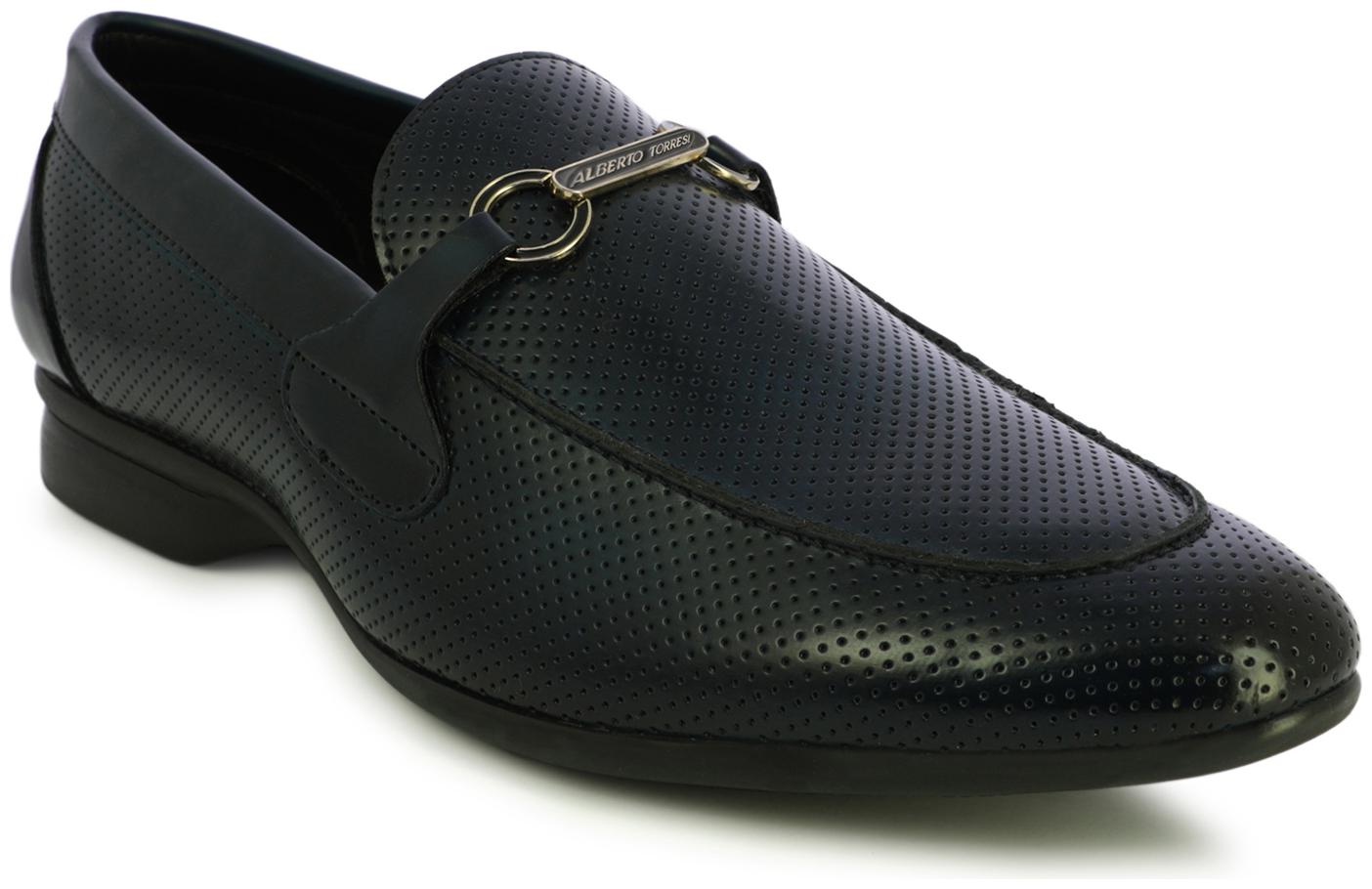 

Alberto Torresi Men Navy Blue Slip-On Formal Shoes - 67138