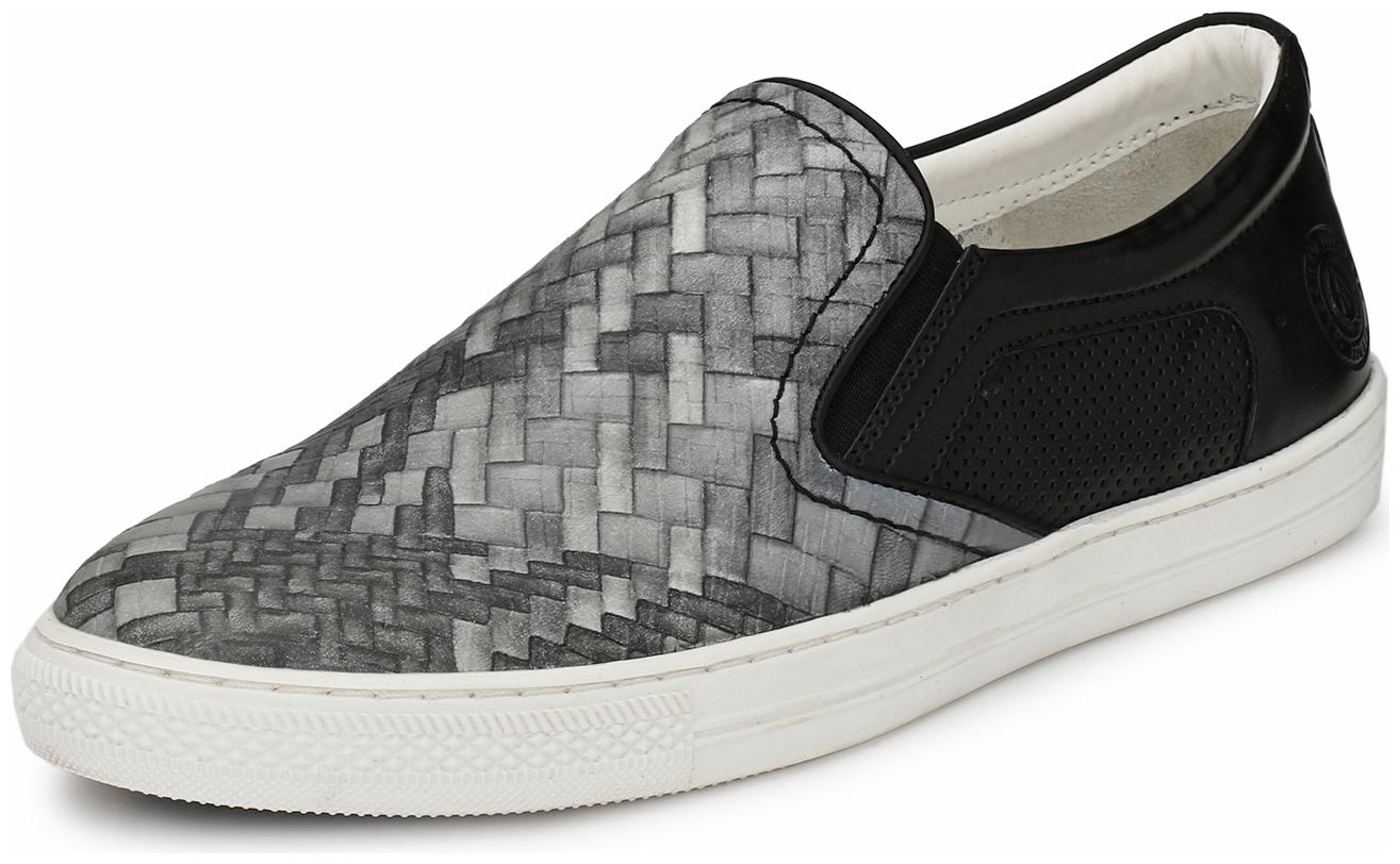 

Alberto Torresi Men Grey Slip-On Sneakers