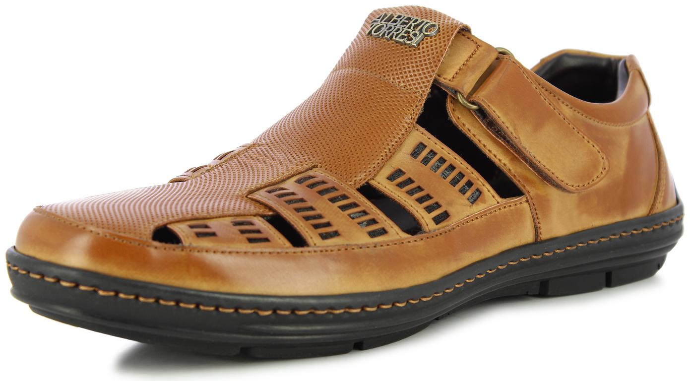 

ALBERTO TORRESI Leather UK 8 Sandals Floaters For Men