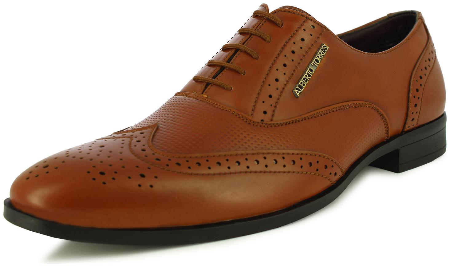 

Alberto Torresi Men Tan Brogues Formal Shoes - 66175 TAN - 66175