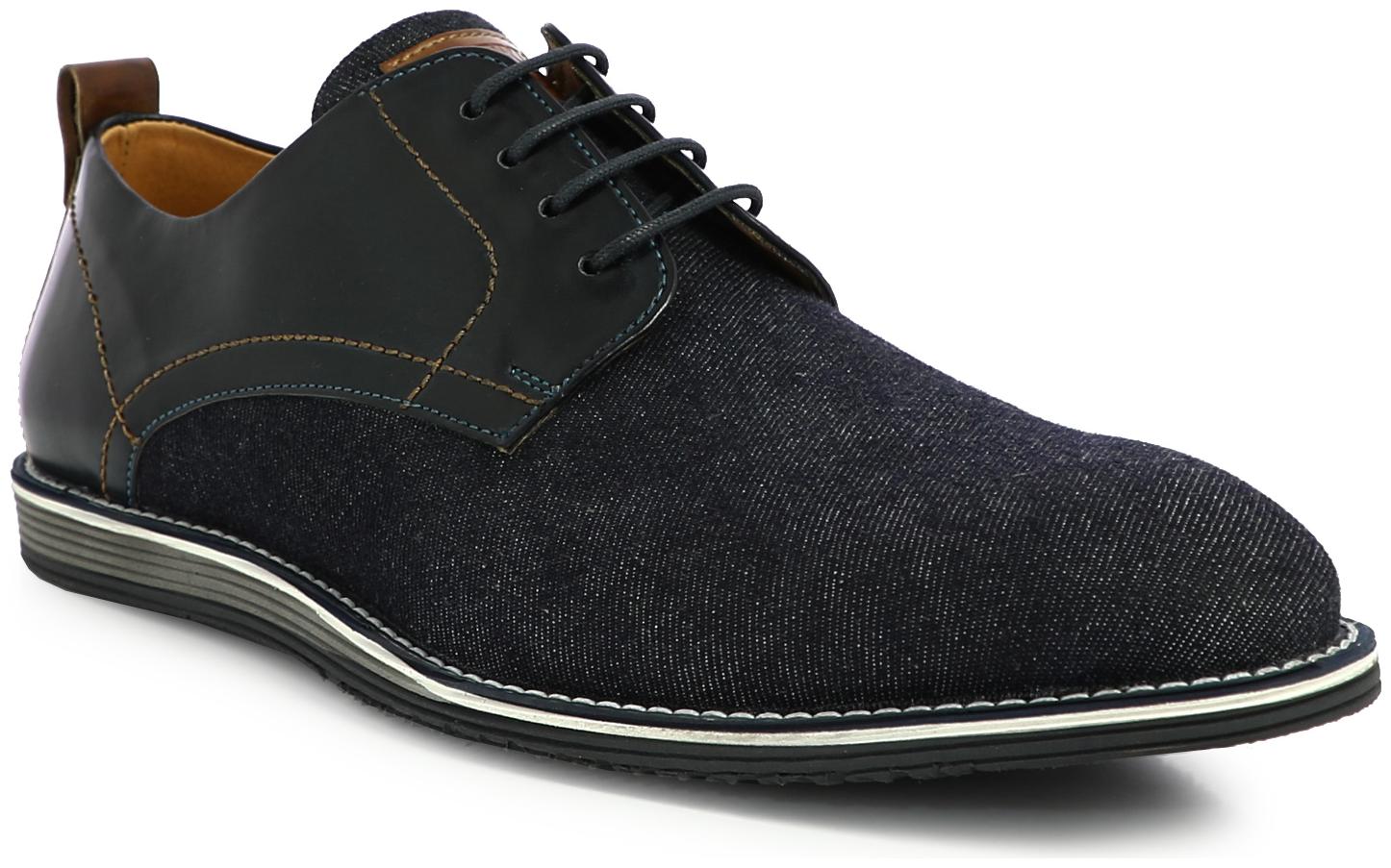 

Alberto Torresi Men Blue Derby Formal Shoes - 66646 BLUE BLUE TAN - 66646