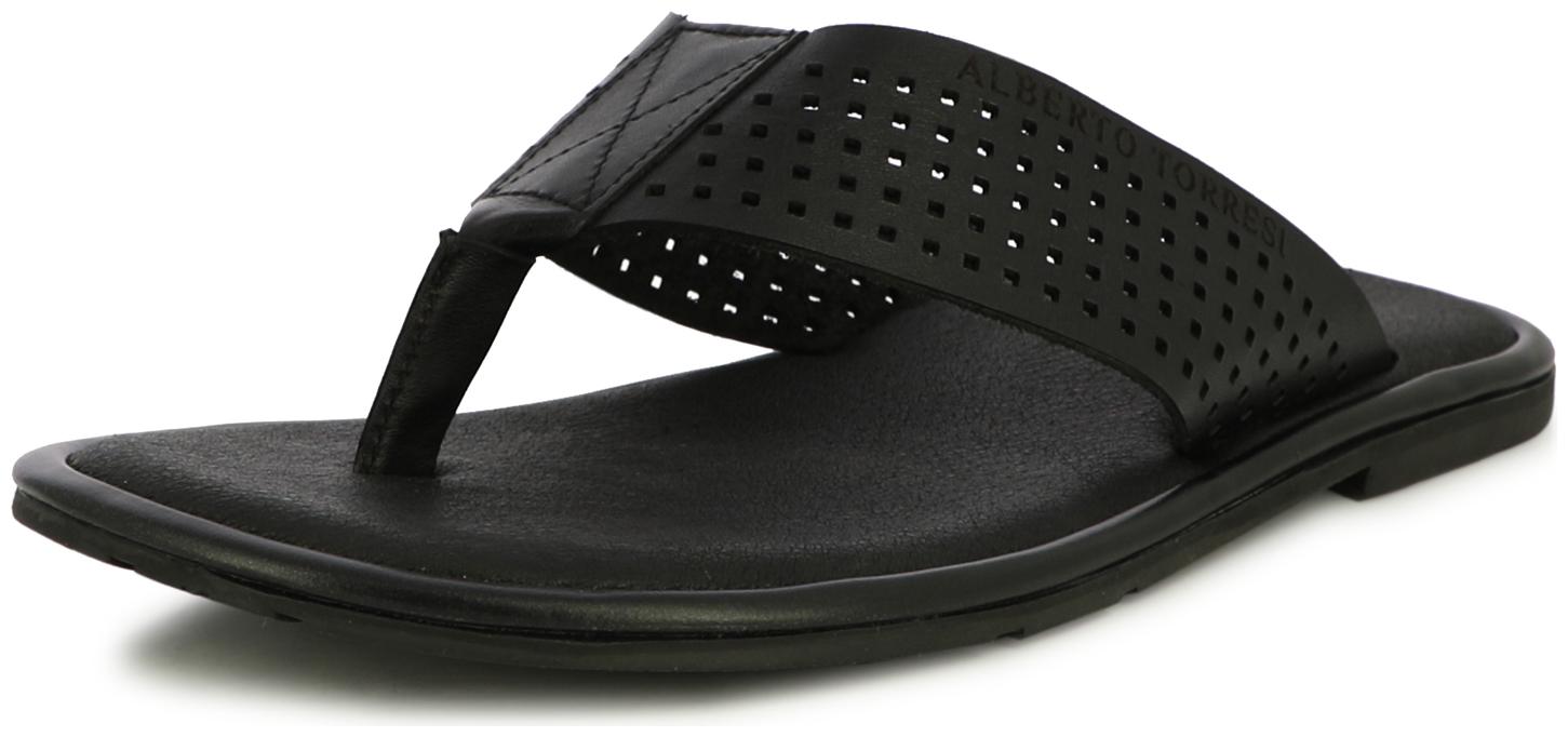 

Alberto Torresi Paleo Wide Perforated Strap Slippers