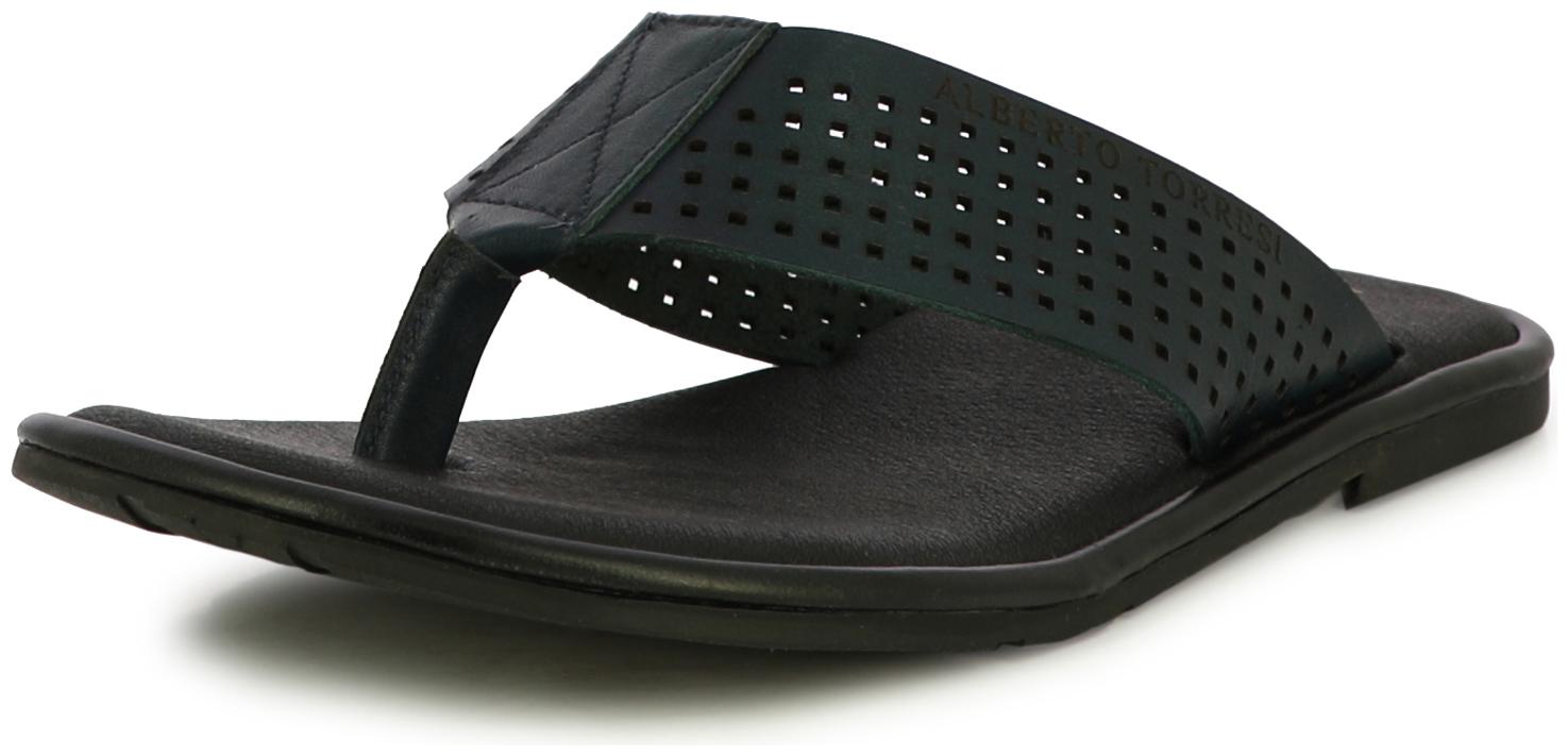 

Alberto Torresi Paleo Wide Perforated Strap Slippers
