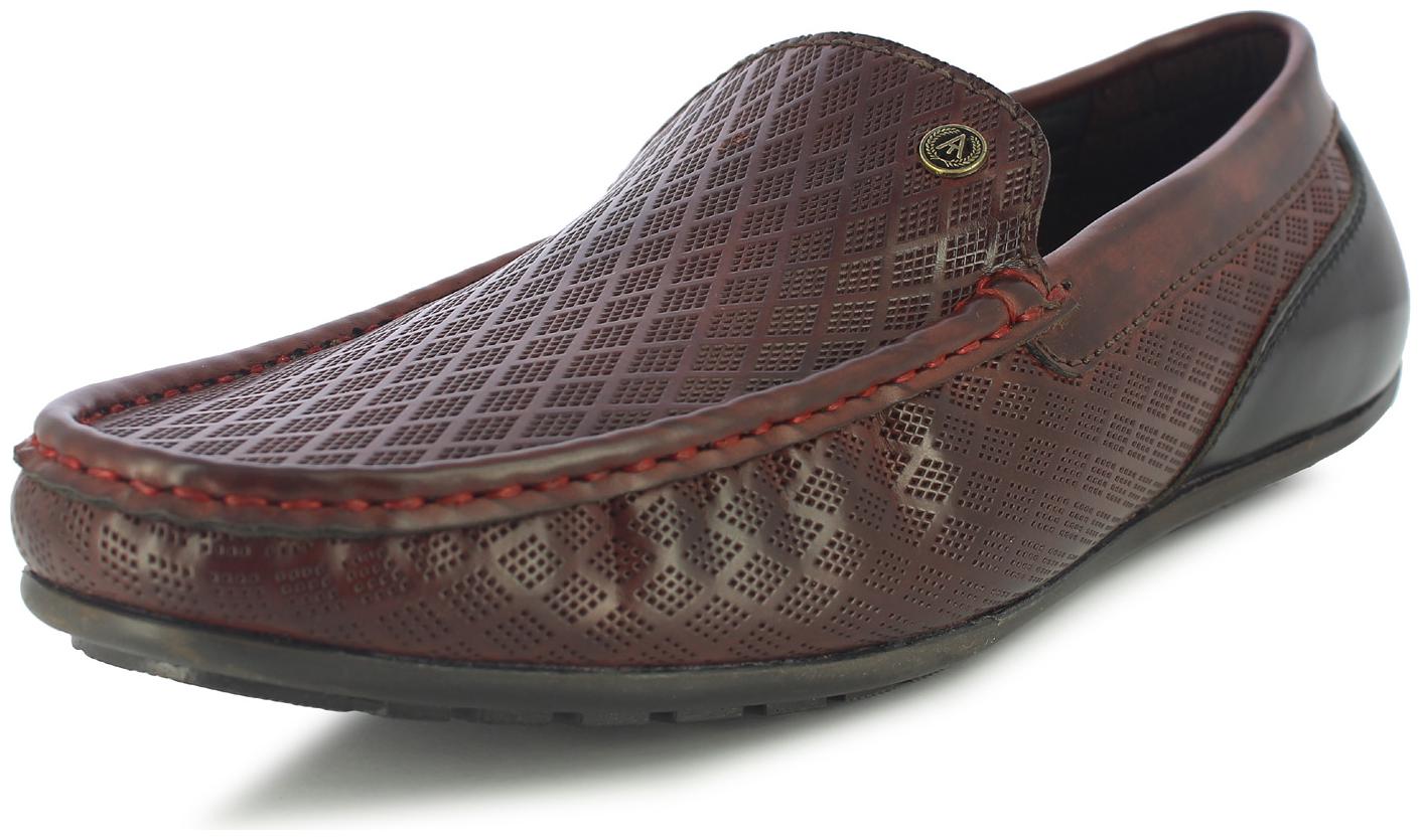 

Alberto Torresi Men Maroon Loafers - 65089 BORDO BLACK - 65089