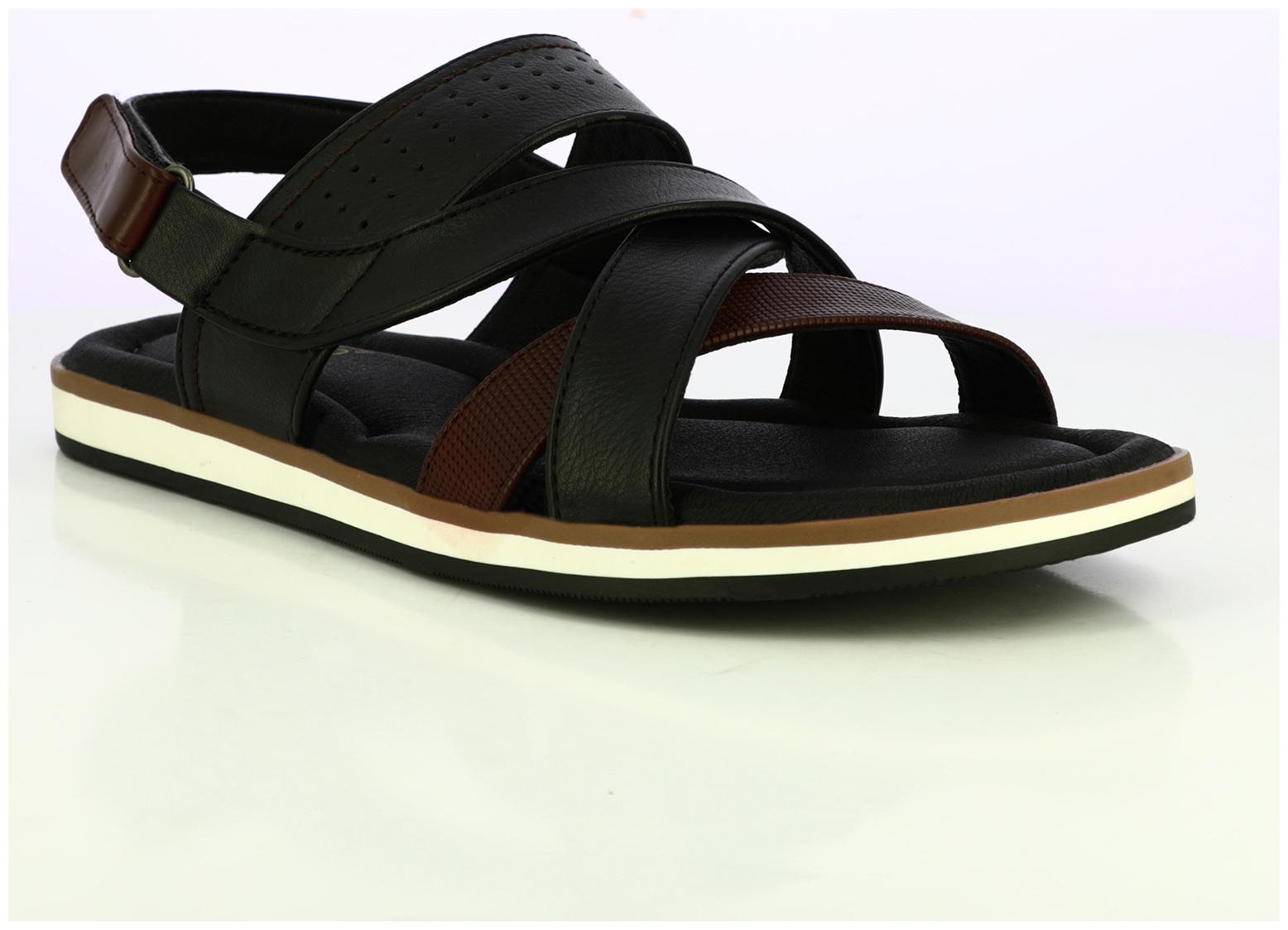 

Alberto Torresi Men Black Sandals