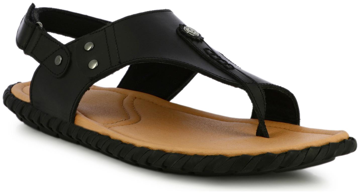 

Alberto Torresi Black Unique Leather Slippers For Men